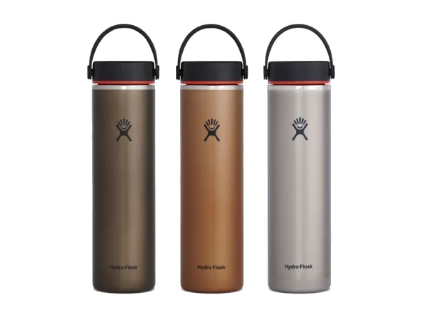 Hydro Flask Lightweight Trail Serie Trinkflasche in Blau – Produktbild der isolierten Edelstahlflasche
