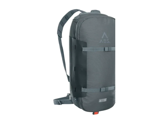 ABS A.Cross Lawinenrucksack in Schwarz mit rotem Zugsystem – Produktbild