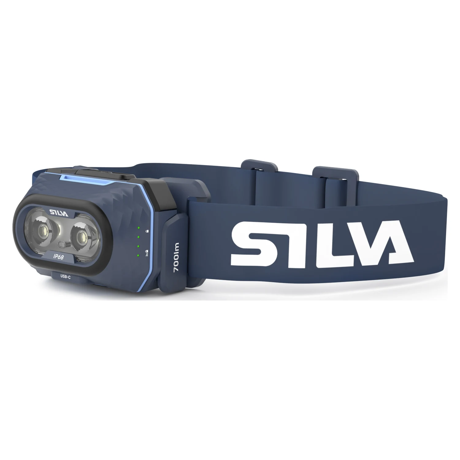 Silva Explore 5 – blaue Stirnlampe mit blauem SILVA-Kopfband
