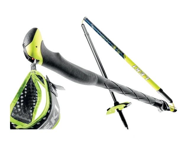 Leki Guide Extreme V Falt-Skitourenstöcke in Schwarz und Gelb – Produktbild