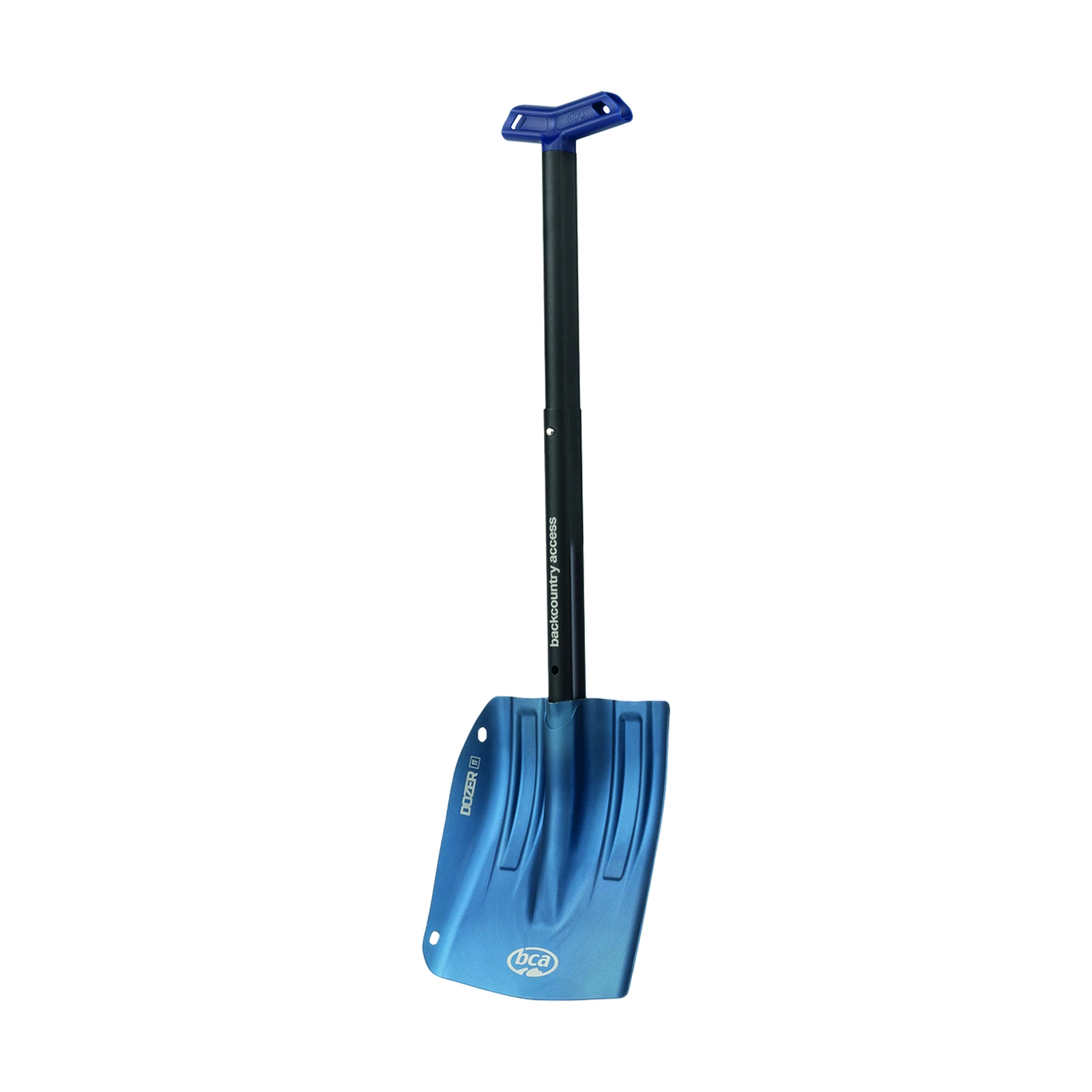 BCA Dozer 1T – blaue Lawinenschaufel mit geripptem Blatt, schwarzem Schaft und blauem T-Griff