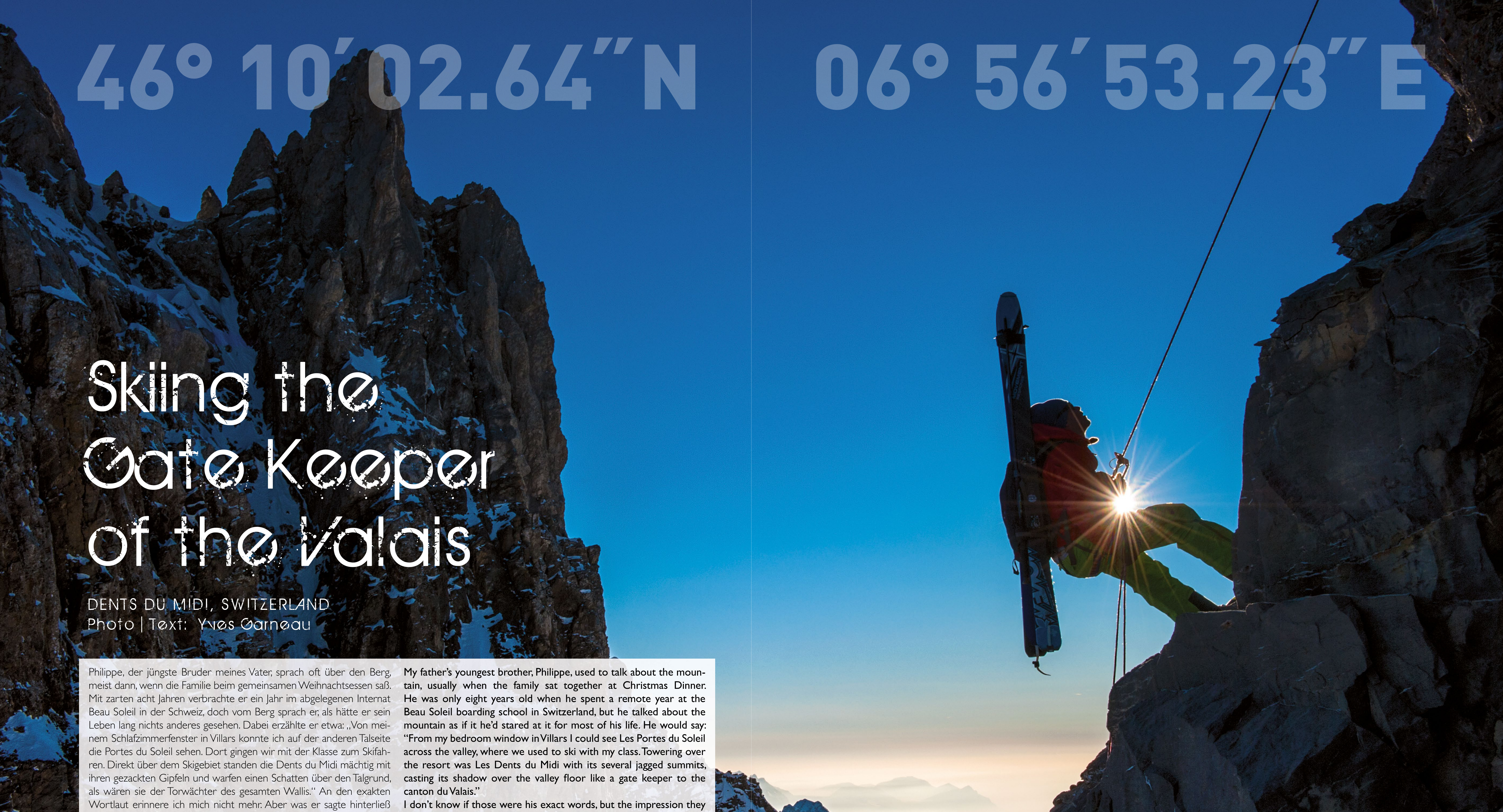 Skiing the Gate Keeper of the Valais