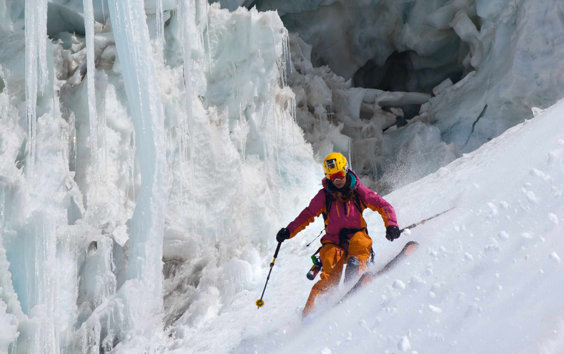 A skiers journey in the Cordillera Real Mountain Range of Bolivia