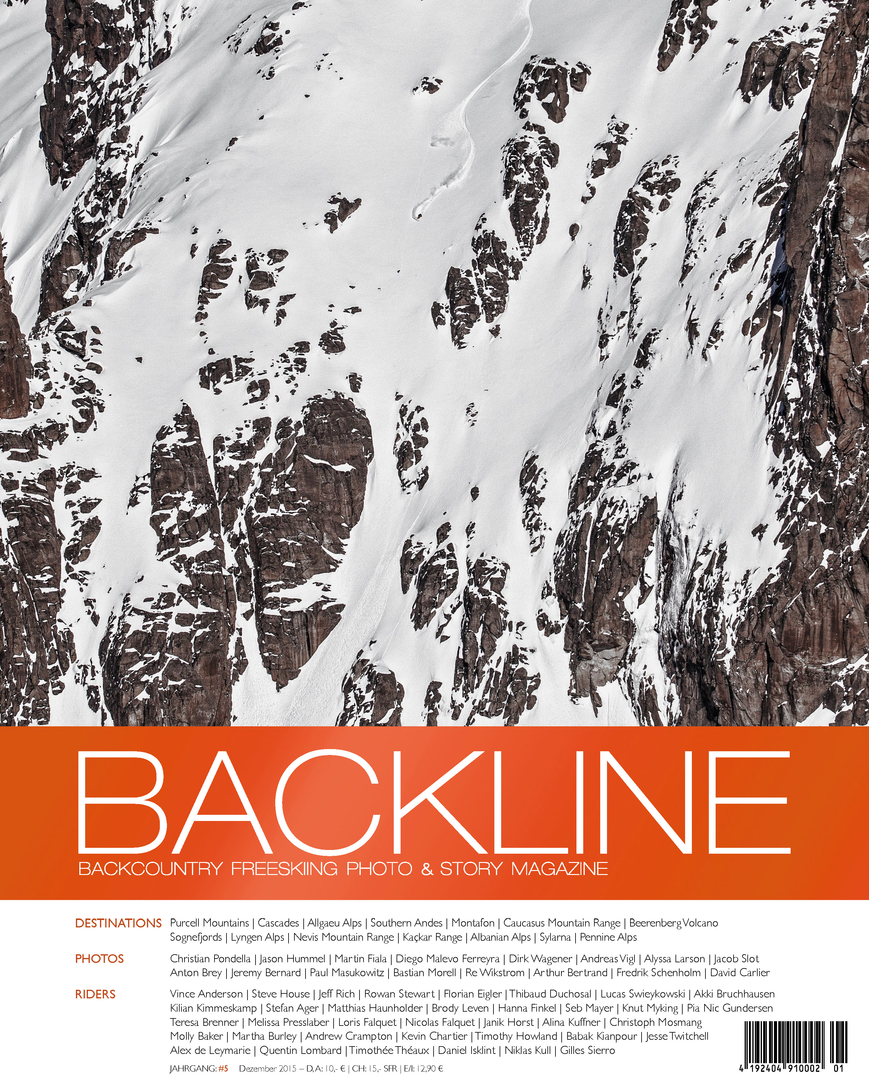 Cover BACKLINE Magazin 2015