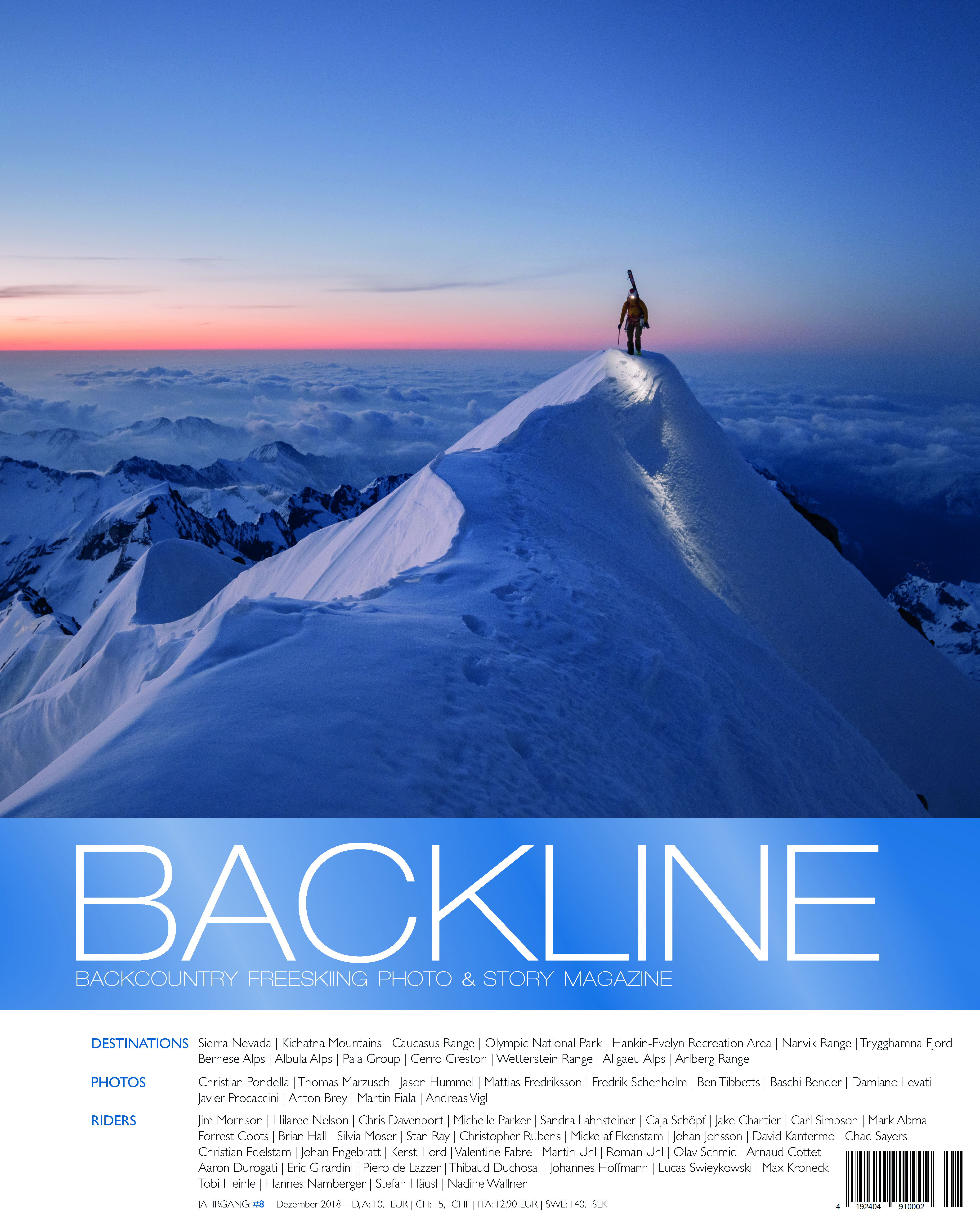 Cover BACKLINE Magazin 2018