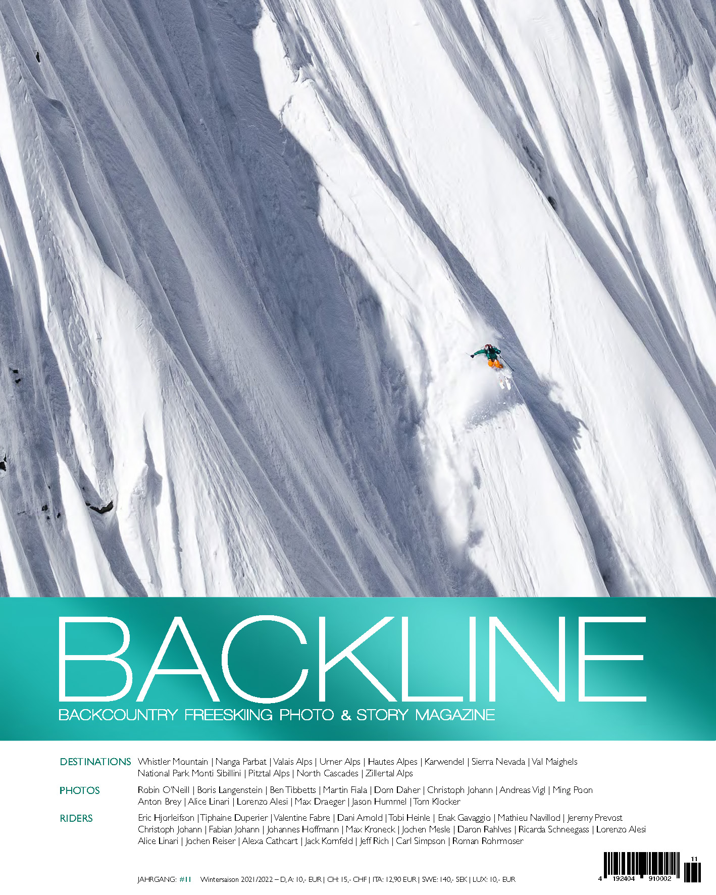 Cover BACKLINE Magazin 2021