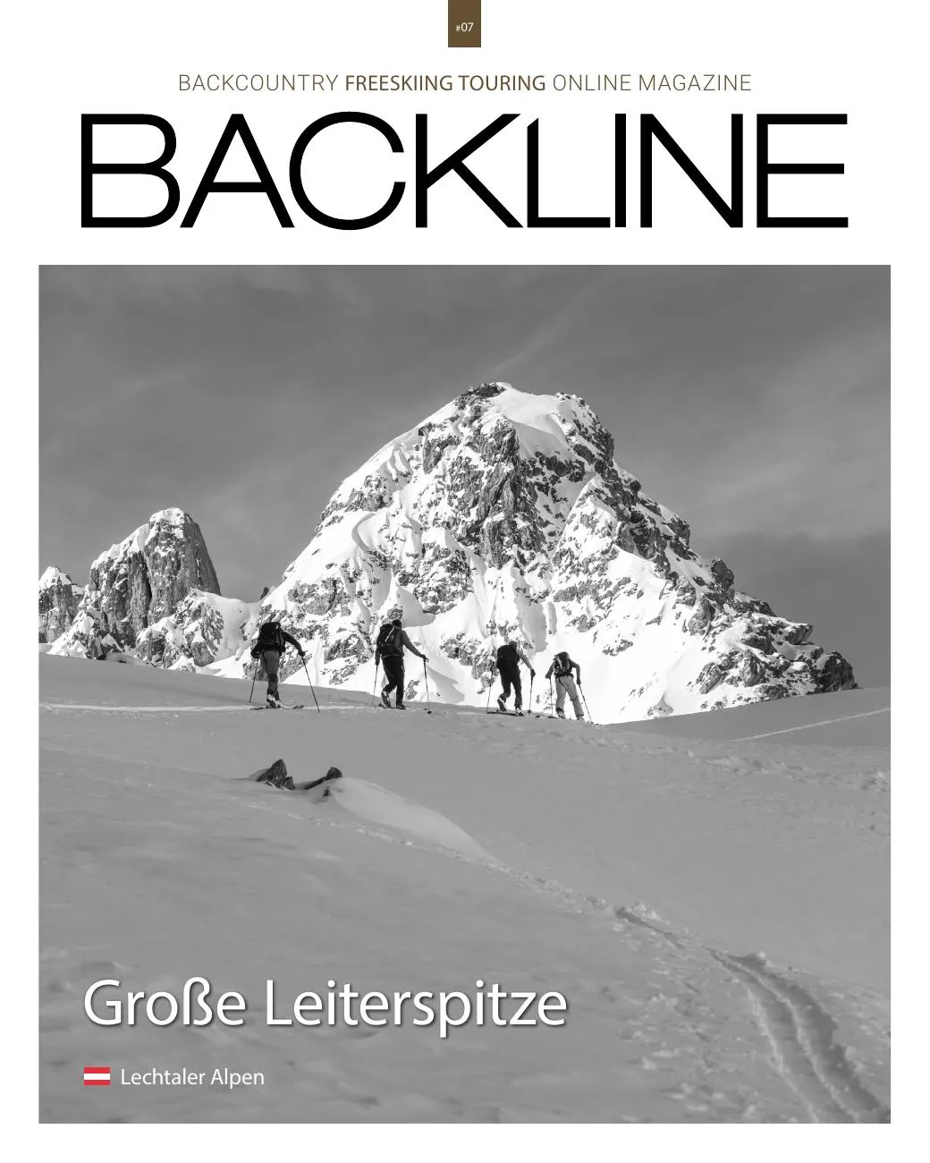 Cover des Tourenmagazins: Skitour Große Leiterspitze