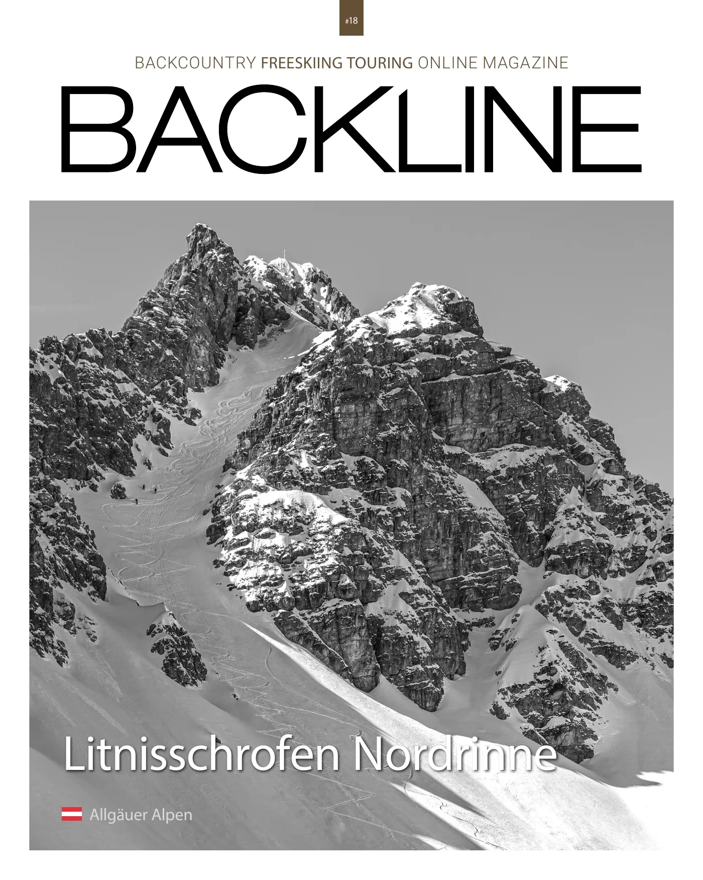 Cover des Tourenmagazins: Skitour Litnisschrofen Nordrinne
